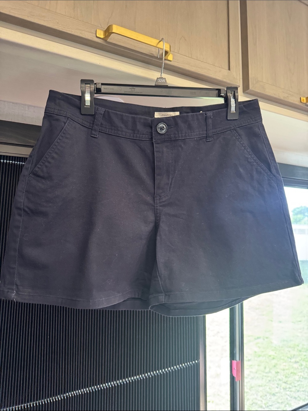Maurices Navy Cotton-Blend Bermuda Shorts